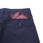 Vintage 70s Japan Made Trousers ELISIAN 70s Tuck Slacks Pants S Navy Stripe YZIP Unused