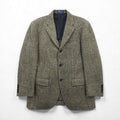 Polo Ralph Lauren 90s Made in Japan Herringbone Tweed 3B Tailored Jacket, Size M, Gray Wool