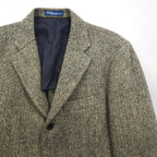 Polo Ralph Lauren 90s Made in Japan Herringbone Tweed 3B Tailored Jacket, Size M, Gray Wool