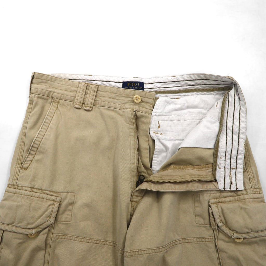 POLO RALPH LAUREN Polo Chino Baggy Short Cargo Pants, Size L, Beige, Cotton