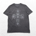 USA製 GUNS N' ROSES ガンズアンドローゼズ バンド Tシャツ XL グレー 両面 スカル クロス LUCKY BRAND