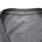 USA製 GUNS N' ROSES ガンズアンドローゼズ バンド Tシャツ XL グレー 両面 スカル クロス LUCKY BRAND