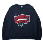 日本然リトテ-古着オンライン-Champion 90年代 USA製 プリント スウェット XXL ブラック コットン BUCKEYE CAFE-Champion 90's USA Made Print Sweatshirt XXL Black Cotton BUCKEYE CAFE