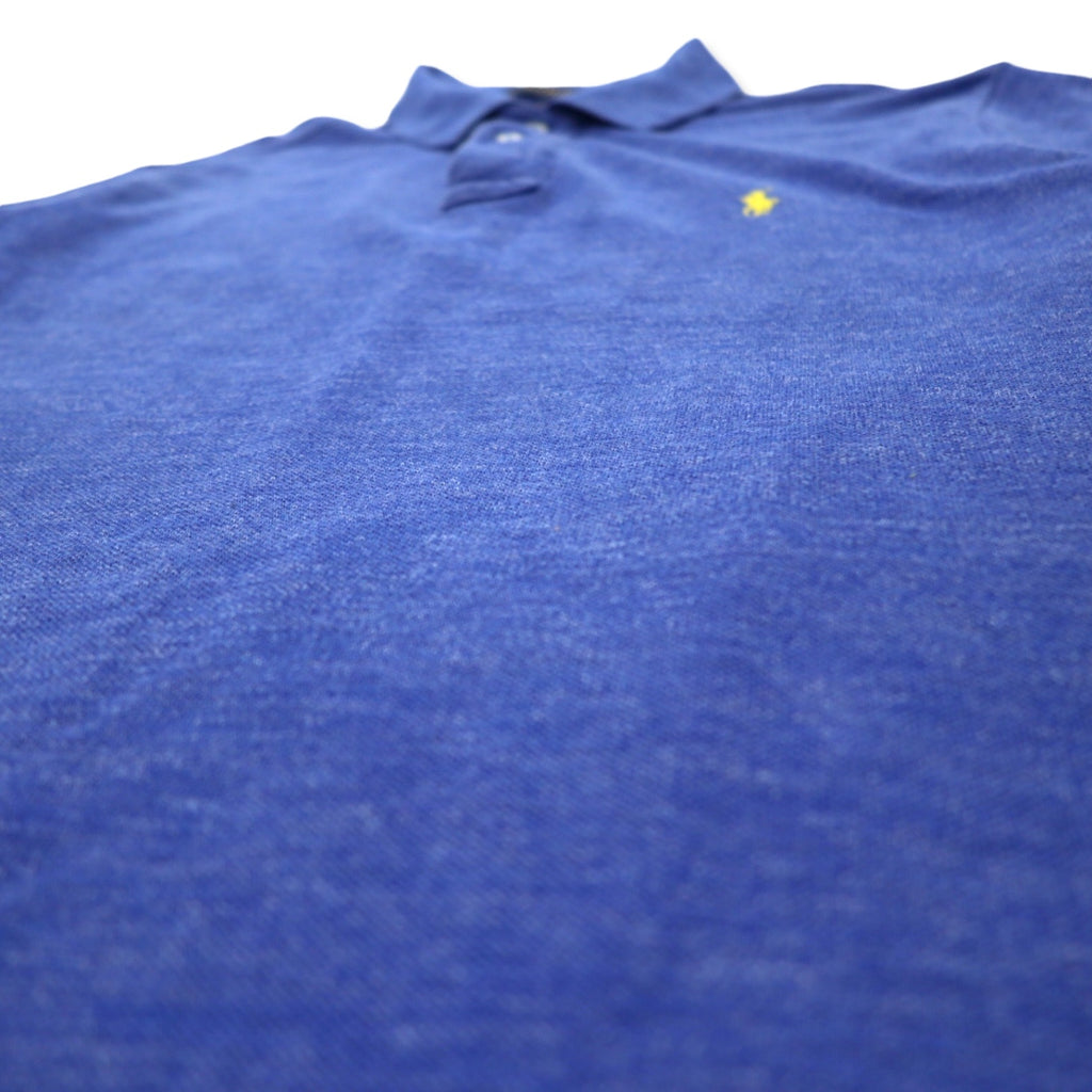POLO RALPH LAUREN ポロシャツ L ブルー コットン スモールポニー刺繍