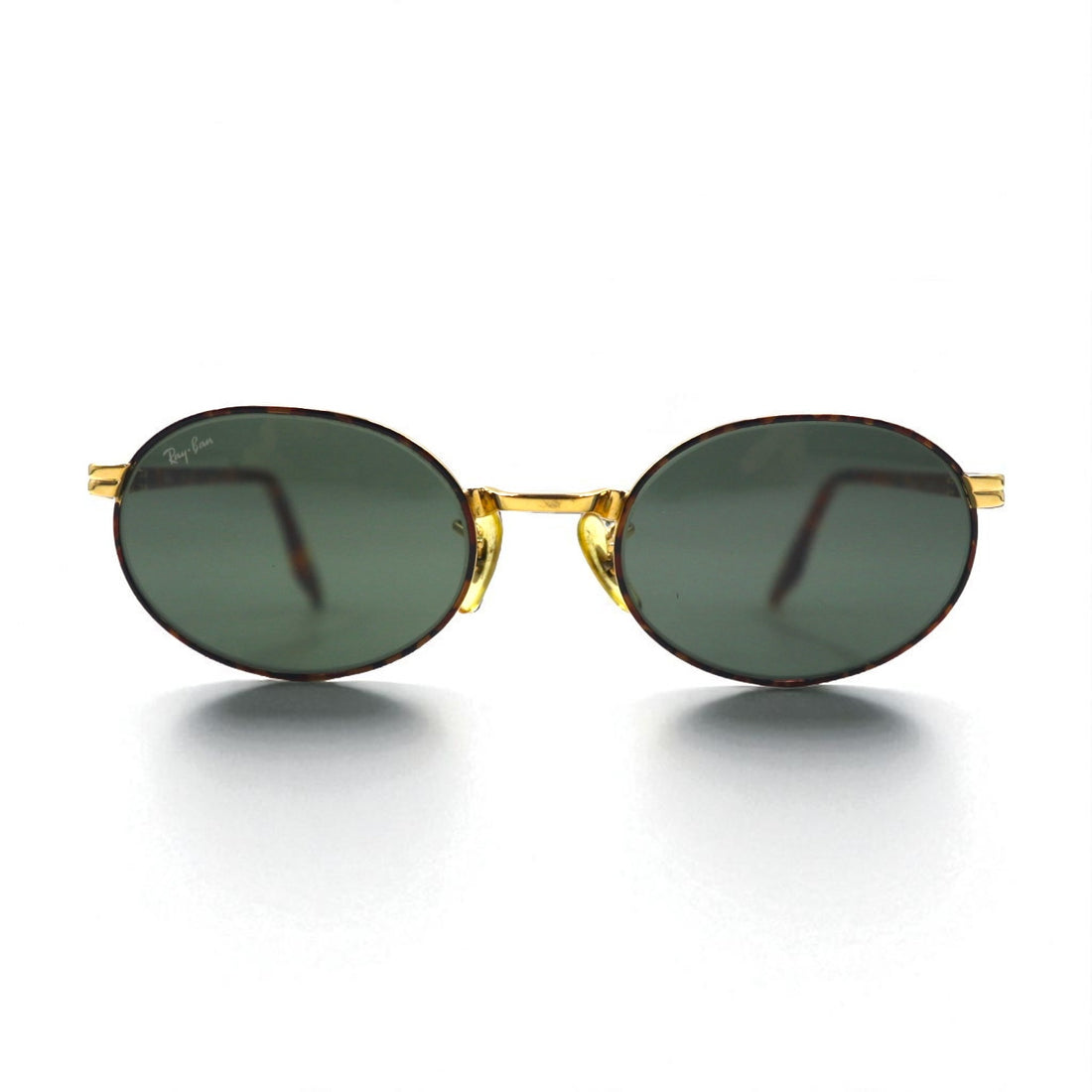 Ray-Ban Oval Sunglasses, Gold, Tortoiseshell, Metal, RB3007, W2188