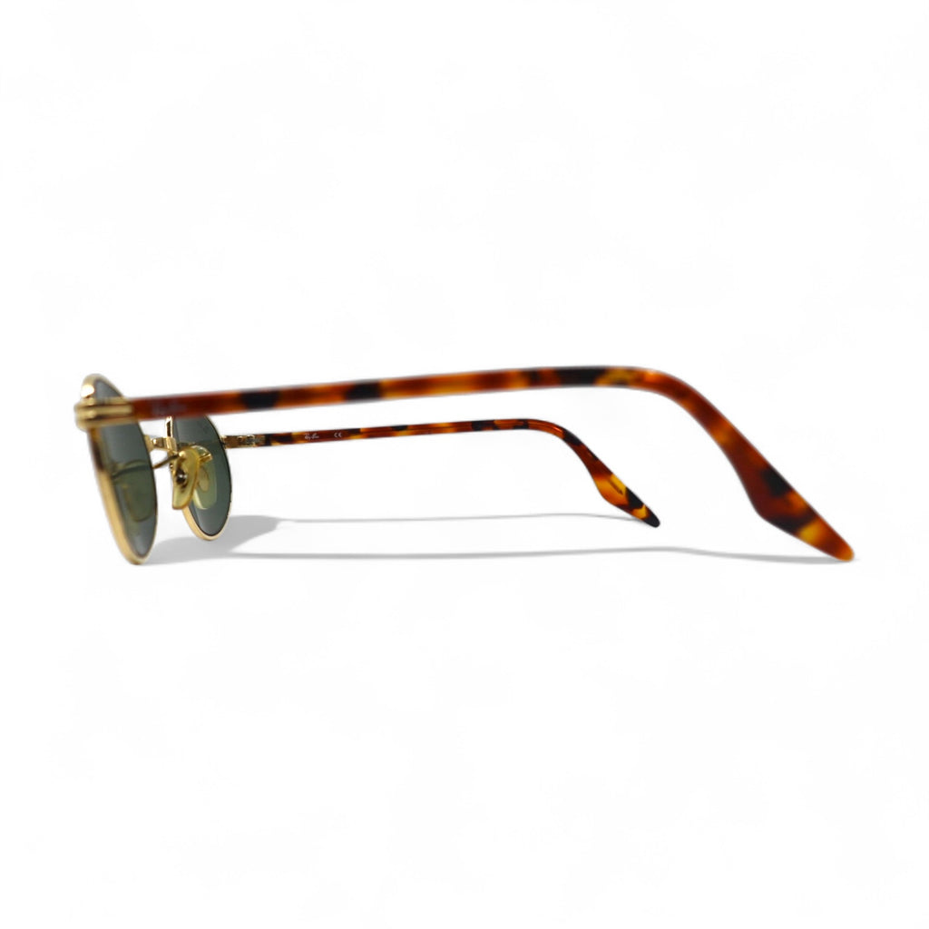 Ray-Ban オーバル サングラス ゴールド ベッコウ メタル RB3007 W2188
