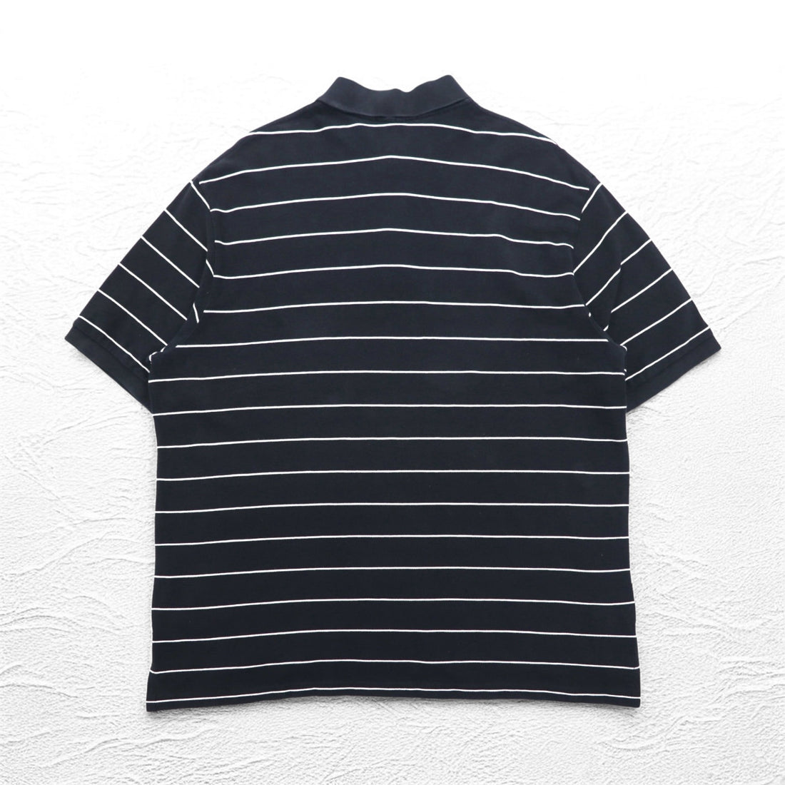 Polo by Ralph Lauren 90年代 ボーダー ポロシャツ 2XL BIG ビッグサイズ ブラック 鹿の子 スモールポニー刺繍
