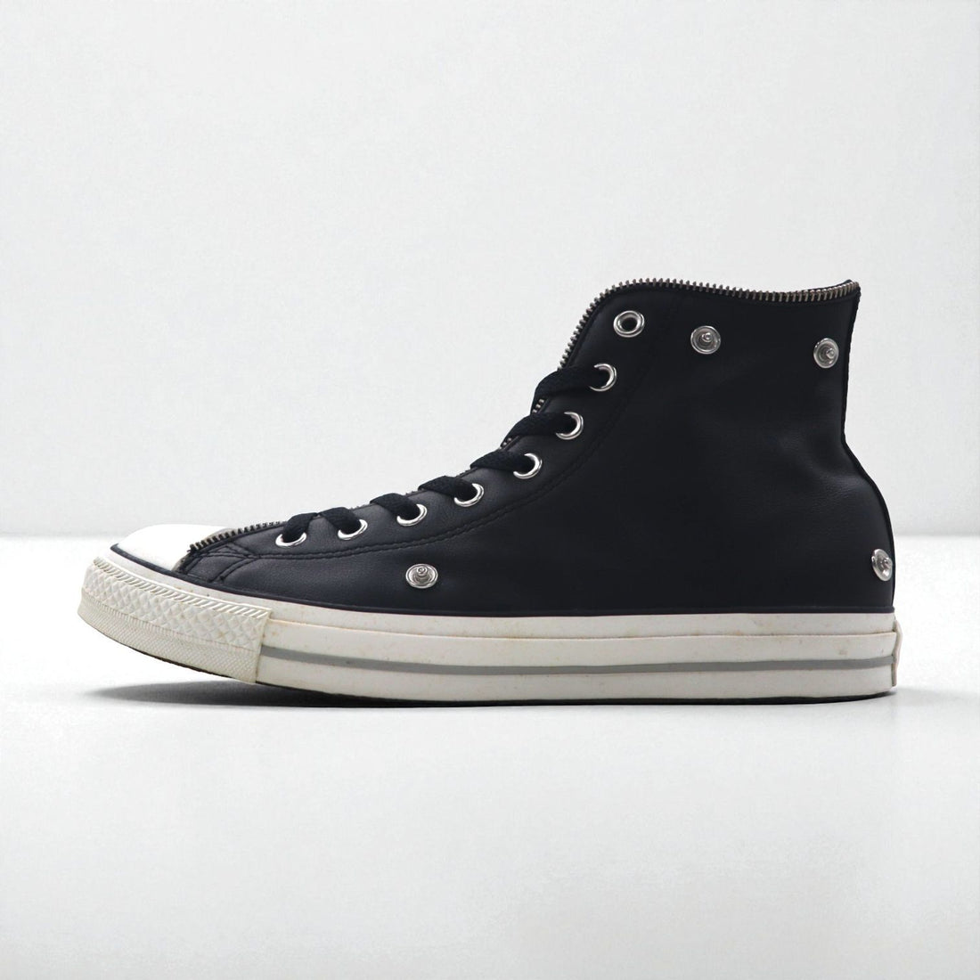 CONVERSE オールスター ジップ ハイ レザー All Star Leather Zip Hi ハイカットスニーカー 28cm ジップデザイン