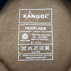 KANGOL beret ONE beige wool logo embroidery MODFLAINE unused item