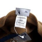 KANGOL beret ONE beige wool logo embroidery MODFLAINE unused item