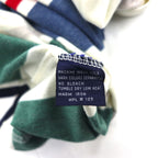 CHAPS RALPH LAUREN 90年代 マルチストライプ ポロシャツ L ホワイト ワンポイントロゴ刺繍