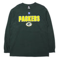 日本然リトテ-古着オンライン-NFL TEAM APPAREL パッカーズ プリント ロングスリーブ Tシャツ ロンT L グリーン コットン PACKERS メキシコ製-NFL TEAM APPAREL Packers Print Long Sleeve T-Shirt Long T L Green Cotton PACKERS Mexico Made