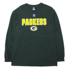 日本然リトテ-古着オンライン-NFL TEAM APPAREL パッカーズ プリント ロングスリーブ Tシャツ ロンT L グリーン コットン PACKERS メキシコ製-NFL TEAM APPAREL Packers Print Long Sleeve T-Shirt Long T L Green Cotton PACKERS Mexico Made