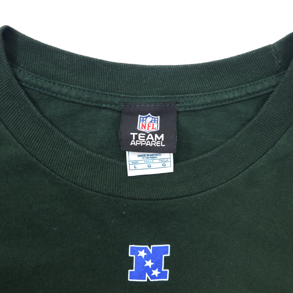 NFL TEAM APPAREL Packers Print Long Sleeve T-Shirt Long TL Green Cotton PACKERS Made in Mexico