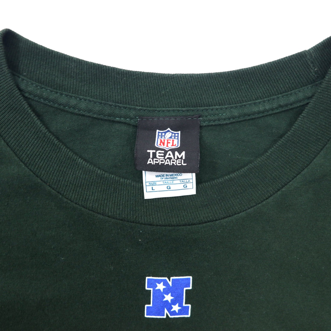 NFL TEAM APPAREL Packers Print Long Sleeve T-Shirt Long TL Green Cotton PACKERS Made in Mexico