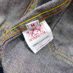 EVISU 2ndタイプ デニム トラッカージャケット Gジャン M 濃紺 インディゴ 赤 カモメ ペイント 東京 大阪 シンチバック セルヴィッヂ