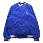 Cardinal 90s USA Made Varsity Jacket L Blue Nylon NEW ROCHELLE Baseball Back Print