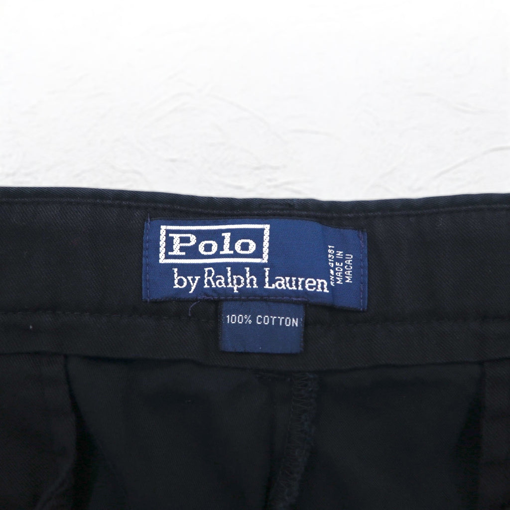 Polo by Ralph Lauren 90年代 ワイド チノパンツ L ダーク ネイビー コットン