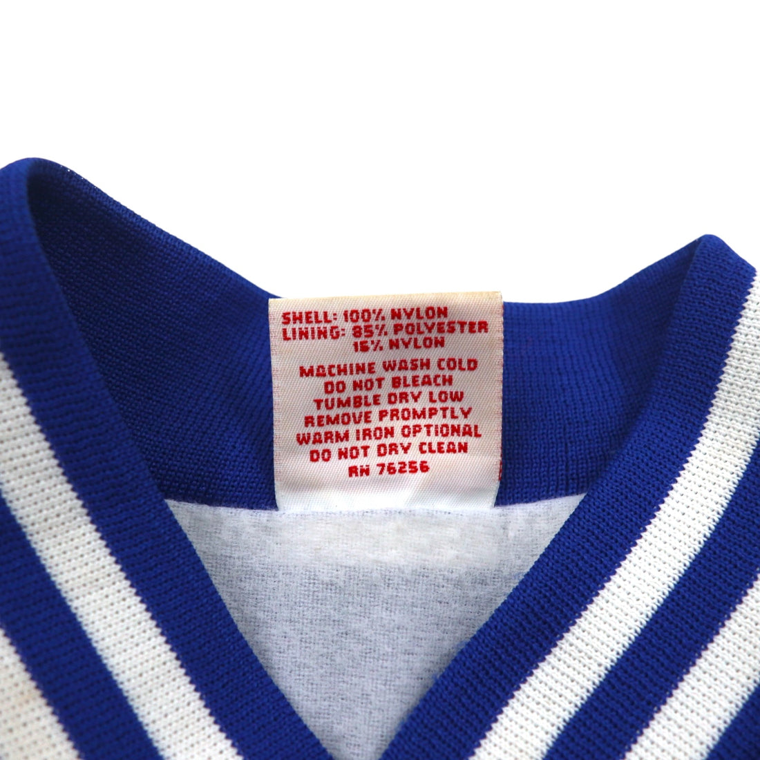 Cardinal 90s USA Made Varsity Jacket L Blue Nylon NEW ROCHELLE Baseball Back Print