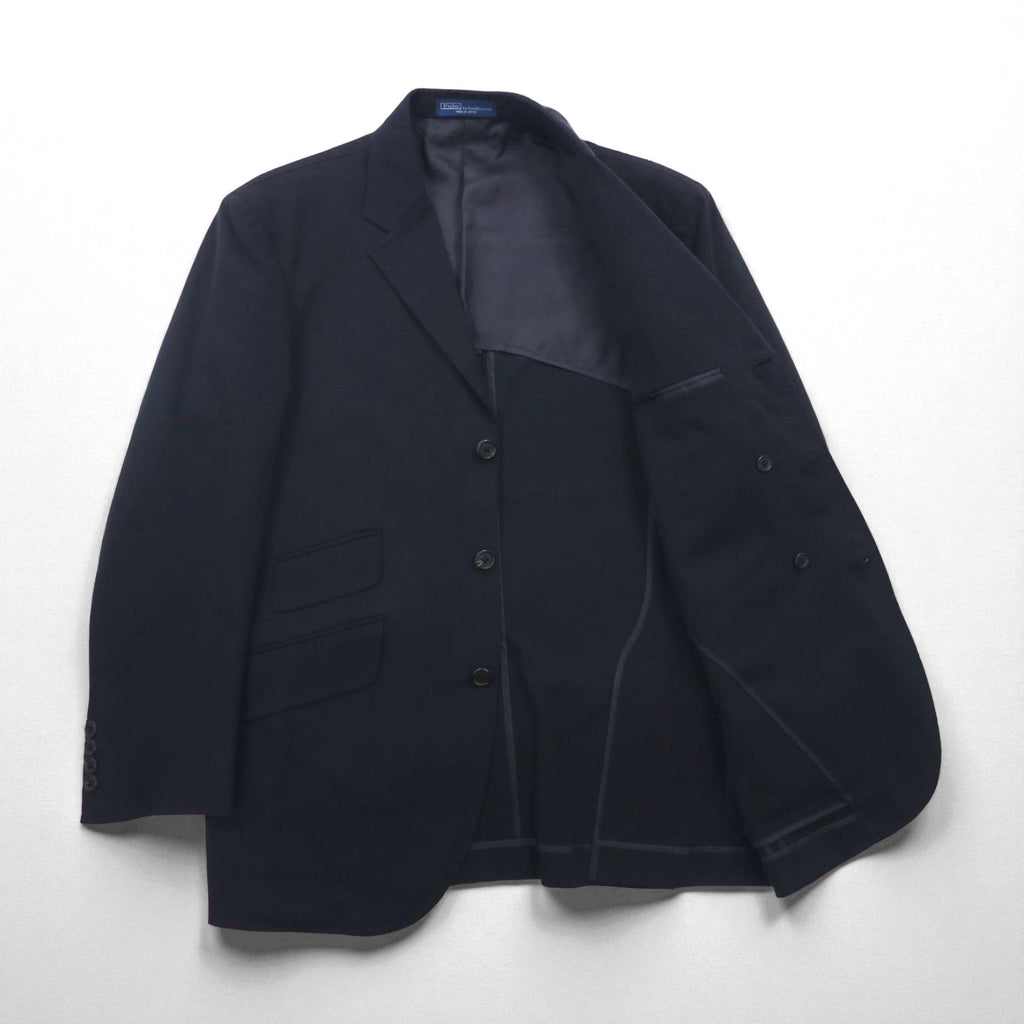 Polo Ralph Lauren 日本製 3B テーラードジャケット S ブラック チンストラップ