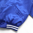 Cardinal 90s USA Made Varsity Jacket L Blue Nylon NEW ROCHELLE Baseball Back Print