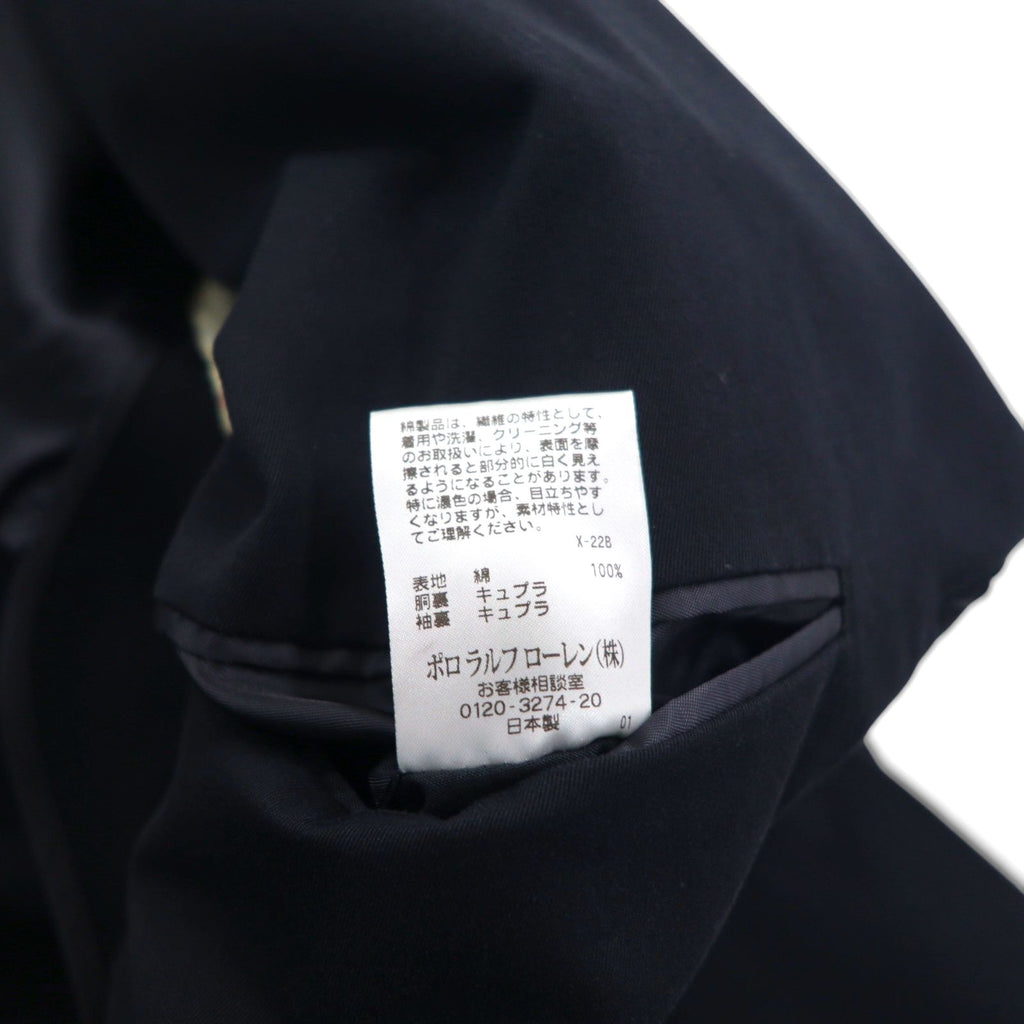 Polo Ralph Lauren 日本製 3B テーラードジャケット S ブラック チンストラップ