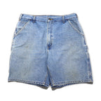 Carhartt Denim Short Painter Pants, Size L, Indigo and Blue, B29 STW, Made in Mexico