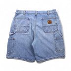 Carhartt Denim Short Painter Pants, Size L, Indigo and Blue, B29 STW, Made in Mexico