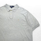 Polo by Ralph Lauren 90s Polo Shirt 2XL Grey Pique Small Pony Embroidery Big Size