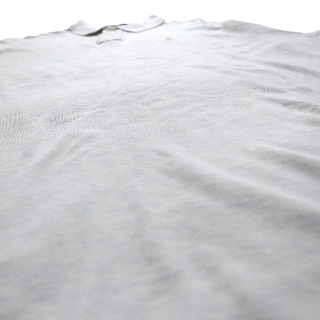 Polo by Ralph Lauren 90s Polo Shirt 2XL Grey Pique Small Pony Embroidery Big Size