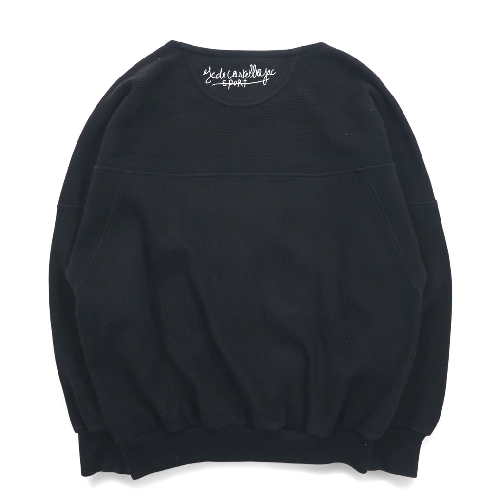 Castelbajac sport 90s character embroidered sweatshirt S black magic sport book made in Japan