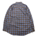 PENDLETON Wool Check Button-Down Shirt, L, Blue, Brown, Made in Mexico