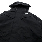 THE NORTH FACE Mountain Parka M Black Nylon 550 HYVENT Waterproof High Neck Hood Detachable