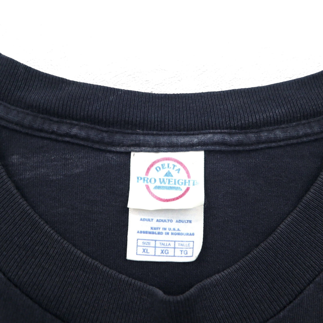 DELTA 00年代 KNIT IN USA スカル プリント PRO WEIGHT Tシャツ XL ブラック 両面プリント Bike Week