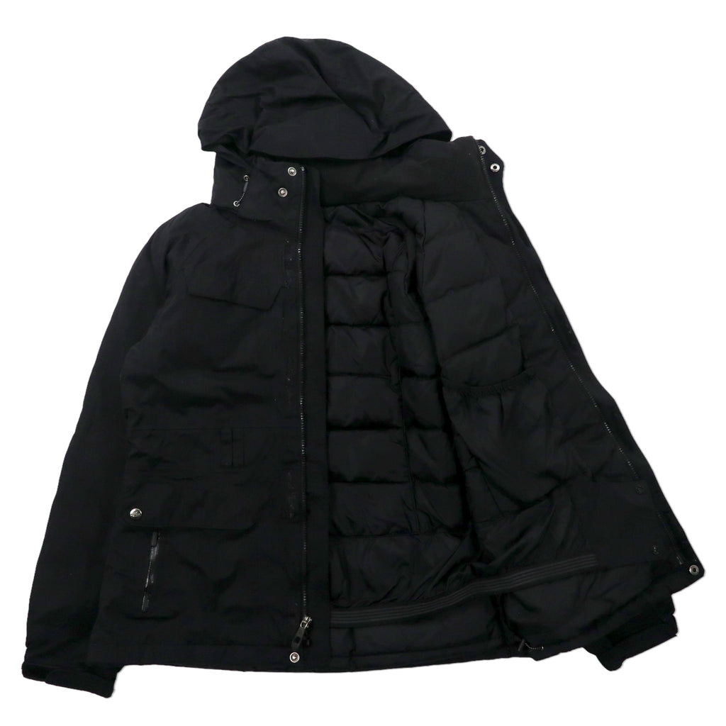 THE NORTH FACE Mountain Parka M Black Nylon 550 HYVENT Waterproof High Neck Hood Detachable