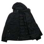 THE NORTH FACE Mountain Parka M Black Nylon 550 HYVENT Waterproof High Neck Hood Detachable