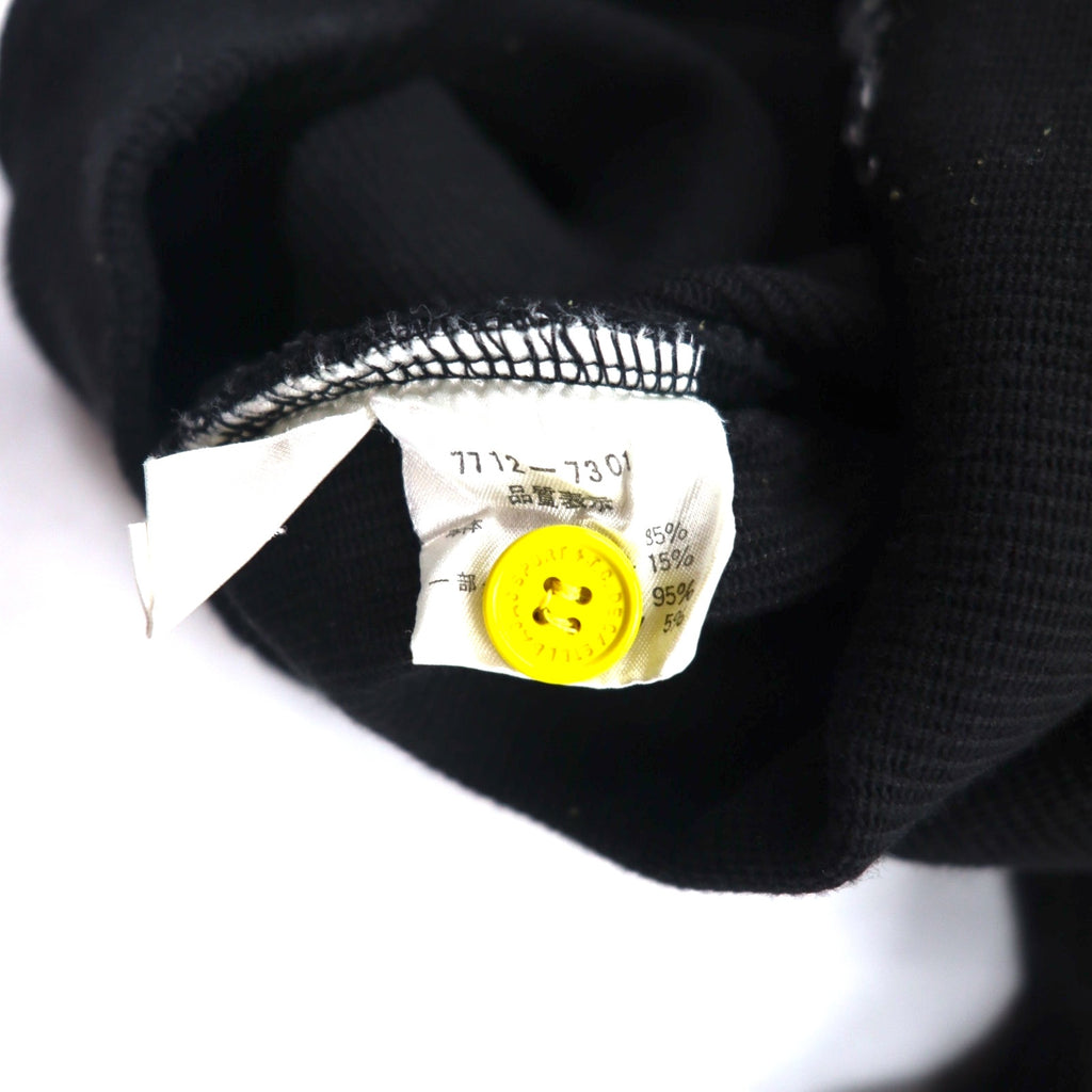 Castelbajac sport 90s character embroidered sweatshirt S black magic sport book made in Japan