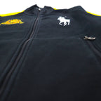 Polo Ralph Lauren 90s Big Pony Embroidered Reverse Weave Track Jacket, Size M, Black