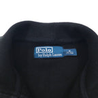 Polo Ralph Lauren 90s Big Pony Embroidered Reverse Weave Track Jacket, Size M, Black
