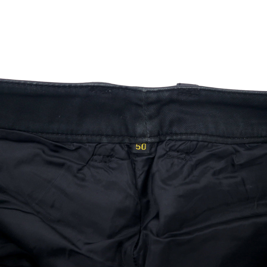 BLACK ROOSTER レザーパンツ 50 ブラック ジッパーフライ