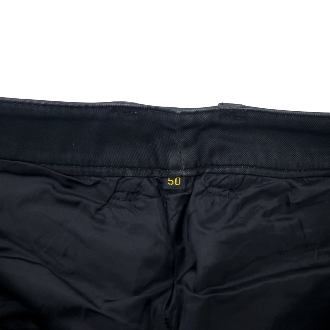 BLACK ROOSTER レザーパンツ 50 ブラック ジッパーフライ