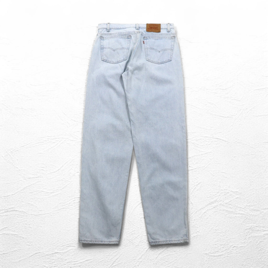 Levi's 90s USA Made 550 RELEXED FIT Tapered Denim Pants XL Blue Zipper Fly 550-4804