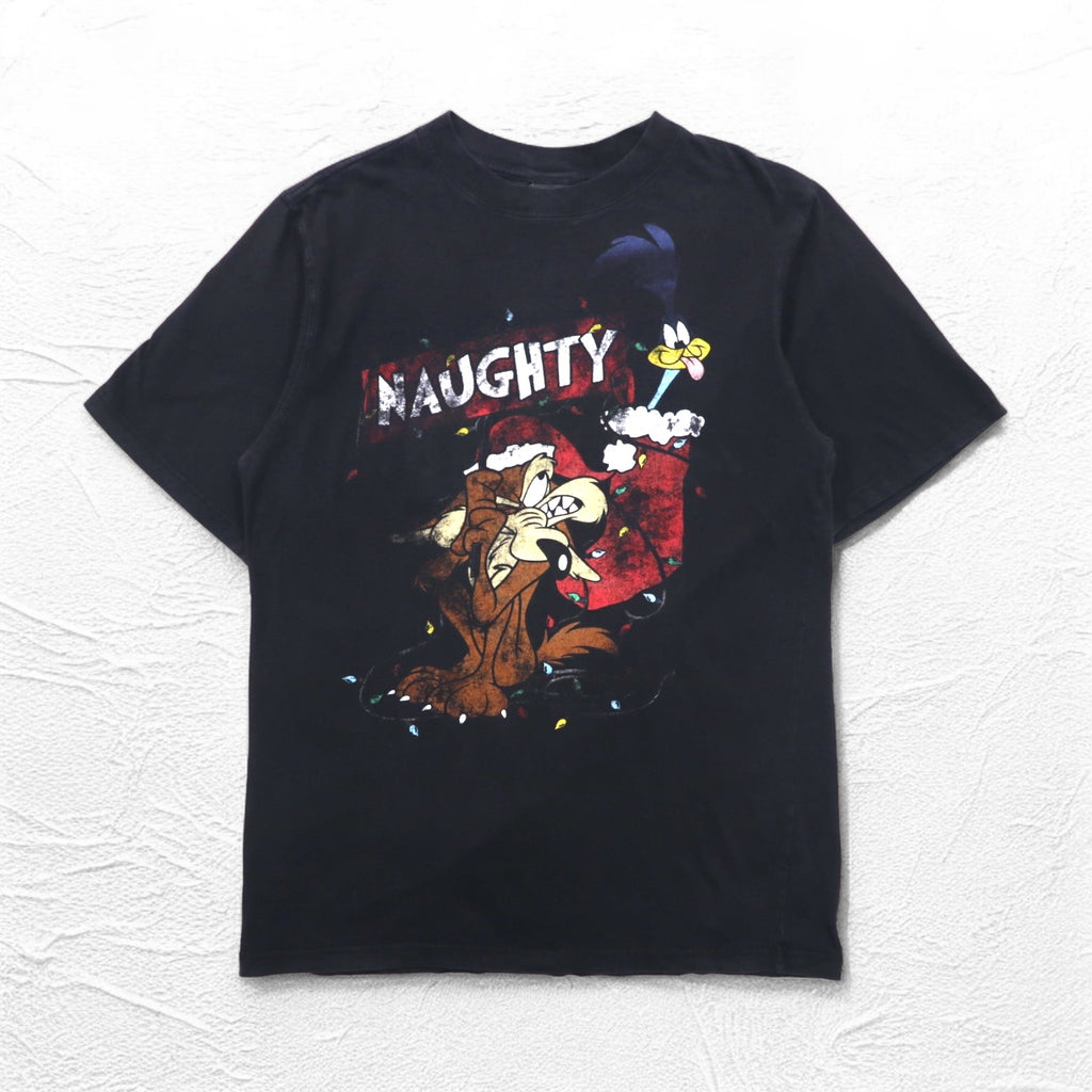 Warner Bros. Looney Tunes Anime Character Print T-Shirt L Black NAUGHTY
