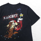 Warner Bros. Looney Tunes Anime Character Print T-Shirt L Black NAUGHTY