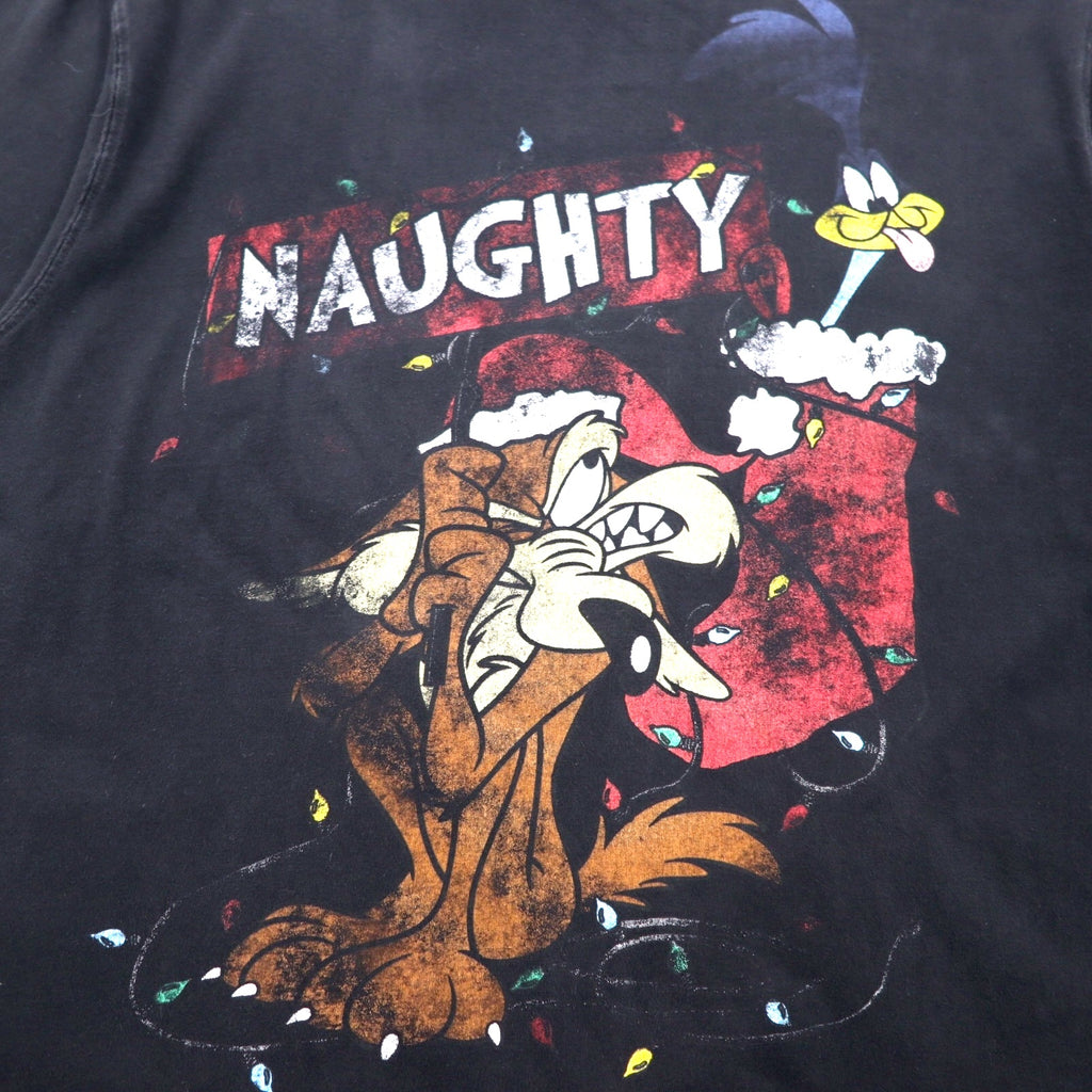 Warner Bros. Looney Tunes Anime Character Print T-Shirt L Black NAUGHTY