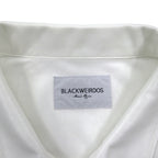 BLACKWEIRDOS ポリエステルシャツ ジャケット ジャージ FREE ホワイト ワッペン スナップボタン