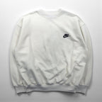 NIKE 90s Silver Tag Sweatshirt, Size M, One-Point Logo Embroidery, Cropped, Short Length