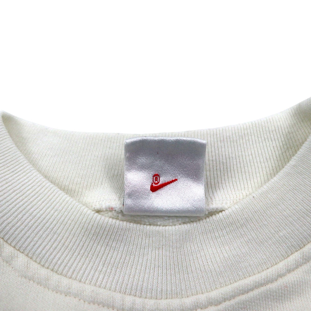 NIKE 90s Silver Tag Sweatshirt, Size M, One-Point Logo Embroidery, Cropped, Short Length