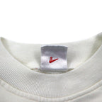 NIKE 90s Silver Tag Sweatshirt, Size M, One-Point Logo Embroidery, Cropped, Short Length