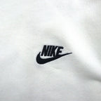 NIKE 90s Silver Tag Sweatshirt, Size M, One-Point Logo Embroidery, Cropped, Short Length